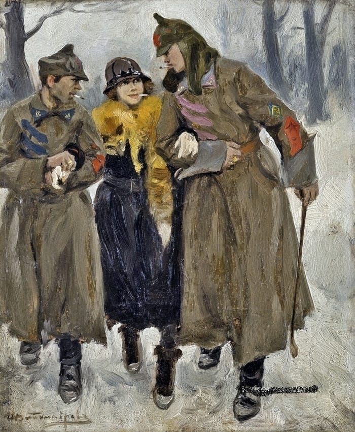 Владимиров Иван Алексеевич (1869-1947) «Красноармейцы с проституткой» 1920-е⁠